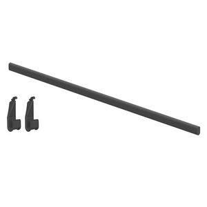 Barra clóset 2 ganchos 90.5cm grafito Hacks&Racks