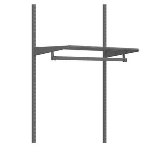 Barra clóset 2 ganchos 90.5cm grafito Hacks&Racks