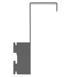 Soporte riel puerta grafito Hacks&Racks