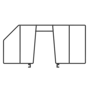 Divisor repisa ensamble 38cm grafito Hacks&Racks
