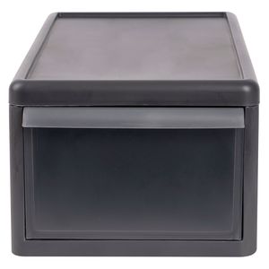 Cajonera plástico modular baja simple grafito 15x20x47cm Hacks&Racks