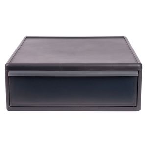 Cajonera plástico modular baja doble grafito 15x40x47cm Hacks&Racks