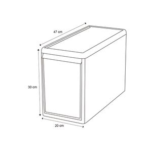 Cajonera plástico modular alta simple grafito 30x20x47cm Hacks&Racks