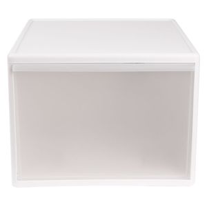 Cajonera plástico modular alta doble blanco 30x40x47cm Hacks&Racks