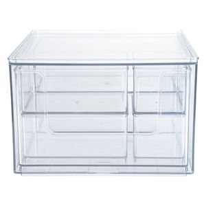 Caja organizadora plástico para modulares transparente x8und. Hacks&Racks