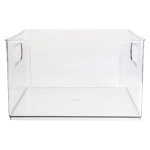 Caja organizadora plástico modular abierta transparente Hacks&Racks