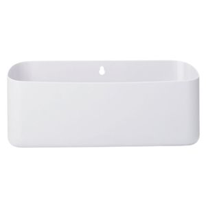 Canasto organizador magnético bajo blanco 10.8x24x7.5cm Hacks&Racks