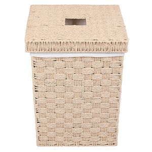 Cesto ropa Trenzado con tapa 80L natural Hacks&Racks