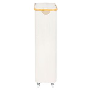 Cesto ropa simple con ruedas 70x41x22cm blanco Hacks&Racks