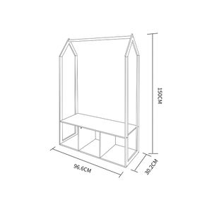 Clóset infantil 150x96.6x30.2cm 3 Espacios café Hacks&Racks