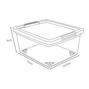 Caja organizadora plástico 2L rojo Hacks&Racks