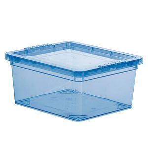 Caja organizadora plástico 2L celeste Hacks&Racks