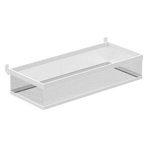 Bandeja malla metal tablero 4.5x25x10cm blanco Hacks&Racks