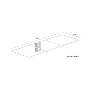 Organizador papel riel 3 espacios blanco Hacks&Racks