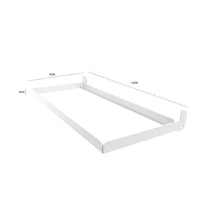 Bandeja metal tablero 3x14x9cm blanco Hacks&Racks