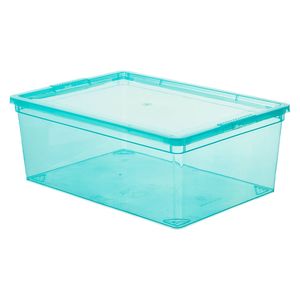 Caja organizadora plástico 11L menta Hacks&Racks