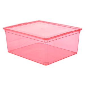 Caja organizadora plástico 18L rojo Hacks&Racks