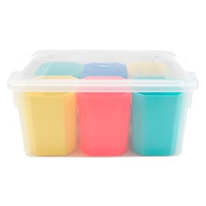 Caja organizadora plástico 15.2L cestos interior multicolor Hacks&Racks