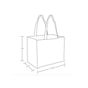 Bolsa reutilizable compras doble asa 79L beige Hacks&Racks