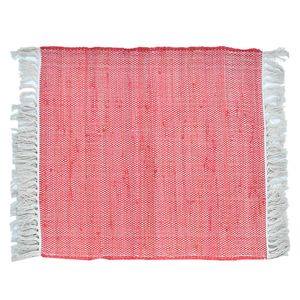 Tapete sala algodón reciclado 60x90cm rojo Cotidiana