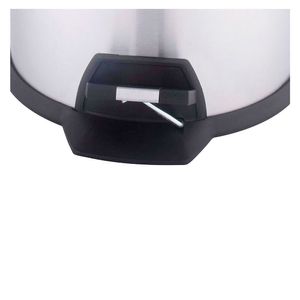 Basurero metal cromado/negro 4.5L Cotidiana