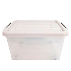 Caja organizadora con ruedas 26L piedra Krea