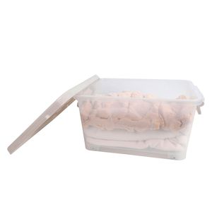 Caja organizadora con ruedas 26L piedra Krea