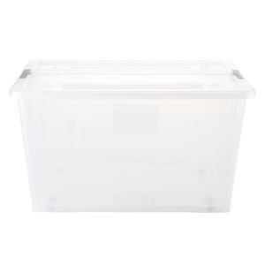Caja organizadora plástico 52L blanco Cotidiana