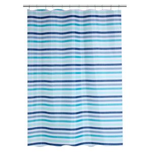 Cortina baño Rayas 180x180cm azul Krea