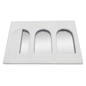 Espejo decorativo Artemisa 22.3x15.2x1.1cm blanco Cotidiana