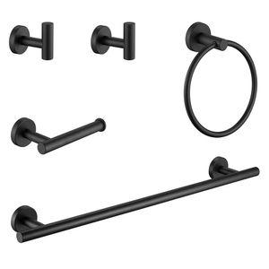 Set baño Atana negro x5piezas Vessanti