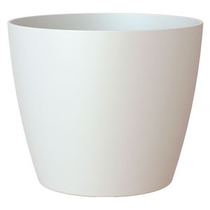 Matera plástico San Remo 20 cm blanco mate Outzen