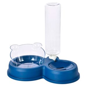 Bebedero/comedero mascota Doble azul Pet's Fun