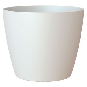 Matera plástico San Remo 12.5 cm blanco mate Outzen