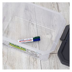 Caja organizadora plástico Back to School 16L transparente Estra