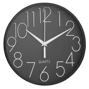Reloj pared D10 negro 25cm M+Design