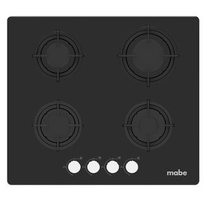 Cubierta de de empotrar gas 60cm vidrio negro