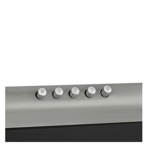 Campana Frente 60 cm Curvo 3 Velocidades Inoxidable Vidrio Negro Abba - CRIP60N