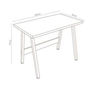 Escritorio 100x58x75cm Eve blanco/natural M+Design