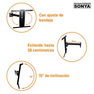 Soporte Orbital 26-55" Con Brazo + Soporte Decodificador + Orga Cables
