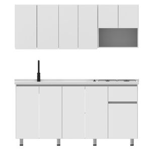 Cocina integral Horts 180cm blanco izquierda 11 puertas Moduofi
