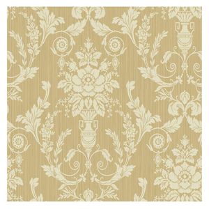 Papel tapiz pared Arabesco dorado 53cmx10m Deco Depot