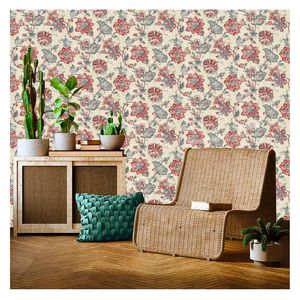 Papel tapiz pared Flor multicolor 53cmx10m Deco Depot