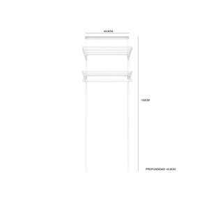 Kit sistema modular metálico simple blanco Hacks&Racks