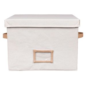 Caja organizadora alta tela con marcador crudo Hacks&Racks