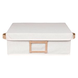 Caja organizadora baja tela con marcador crudo Hacks&Racks