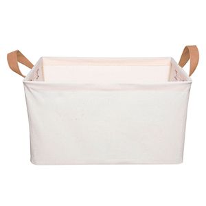 Canasto plegable rectangular tela crudo 21x26x37.5cm Hacks&Racks