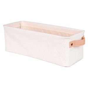Canasto plegable alargado tela crudo 13x14x38cm Hacks&Racks
