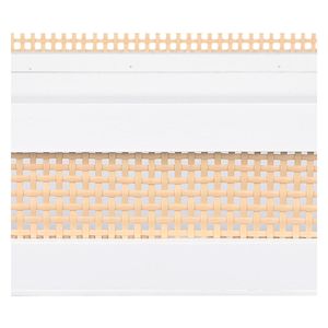Canasto rígido bajo blanco/madera S 7.5x30x20cm Hacks&Racks