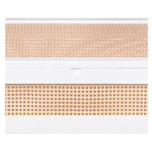 Caja organizadora rígida ratán madera S blanco Hacks&Racks